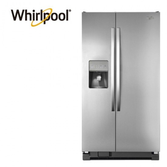 Whirlpool 21 cu Side by Side Stainless Steel Refrigerator 