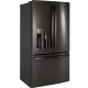 G.E Profile French Door Black Stainless Steel 22.0 Cu Ft Refrigerator 